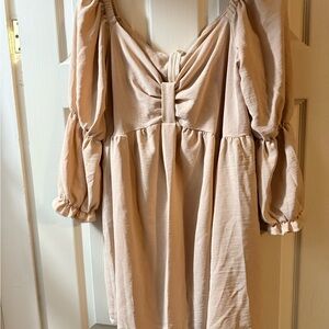 Elegant Cream Off-Shoulder Dress